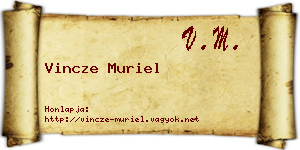 Vincze Muriel névjegykártya